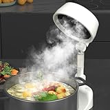 Kompakte verstellbare Dunstabzugshaube, tragbarer Luftreiniger für Hot Pot und Grill, platzsparendes Design, effektive Filtration, kabelloser Tisch-Küchenabzug