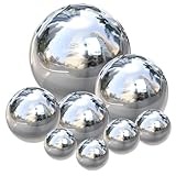 Hanlintk Spiegelkugel Garten Deko - Edelstahl Spiegelkugel für Außenbecken, Pool, Rasen | Reflexionsglobus Dekorativ für Fotografie, Einweihungsgeschenke​​-8PCS 4.2-15cm Mix GRÖSSEN (8, Splitter)