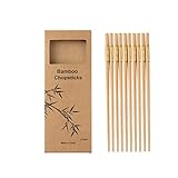 YANGG Essstäbchen aus Bambus, wiederverwendbar, chinesisch, lang, zum Braten, Kochen, Lebensmitteln, spülmaschinenfest, Premium-Bambusfarben, A4, Gelb, 5 Paar