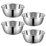 Edelstahl-Hundenäpfe, 20, 3 cm, Spiegeloberfläche, leicht zu waschen, 4 Stück, für Wasser/Leckerei/Fleisch zu Hause