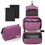 Aucuu Hängender Kulturbeutel, Kulturbeutel Herren, Kosmetiktasche fur Damen/Herren, Faltbare zum Aufhängen, Kosmetiktasche Groß, Reise Kulturtasche, Waschtasche mit Haken, Toilettentasche