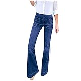 TYUIOP leichte Jogginghose Damen Leggings Damen Sommer Leinenhose Damen langgröße Jeans Frauen Schwarze Baggy Jeans Damen Yoga Hosen Sommerhose mit Gummizug Damen Palazzo hohe Taille Hose Sommerhosen