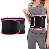 Bauchweggürtel Herren Damen, Bauchweg Schwitzgürtel Zum Waist Trainer, Fitness Gürtel Verstellbarer, Schweiß Taillenformer Trimmer Gürtel, Hula Hoop Gürtel, Sauna Fitness Kampagnen(Rosa)