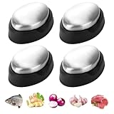 4 Stück Edelstahlseife mit Ablageschale, KüChenseife aus Edelstahl, Metallseife Festes Deodorant, Metall Soapi zur Geruchsentfernung, Edelstahl Seife zur Desodorierung Von Lebensmitteln