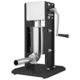 Zelsius Profi Wurstfüllmaschine aus Edelstahl (3 Liter, Schwarz) + vier verschiedene Füllrohre, Wurstfüller, Wurstpresse, Wurstmaschine mit 2-Gang-Getriebe, Entlüftungsventil und Handkurbel