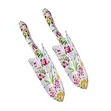GARIOUANS 2 Stück Teiliges Blumenkellen aus Robustem Eisen mit Bedrucktem Design Kleine Gartenschaufeln für Umpflanzen Erde Lockern und Blumentopf Vielseitige Handwerkzeuge für Garten und