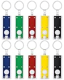 Pawfly 10 Stück LED-Schlüsselanhänger-Taschenlampe Mini Square LED Keychain Light 12 Lumen Portable Bright Battery Powered Key Ring Torch 5 Farben von Muscheln