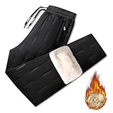 Pamqsen Jogginghose Herren Fleece Warme Hosen Herren Fleece Plüsch Freizeithose Herren Thermo Dicke Winterhose Herren Jogginghose Baumwolle Haushose Herren#1