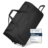REDOLZ große L Trolley-Reisetasche mit Rollen 71 cm | 81 Liter | für Männer & Frauen (Duffle Essentials)