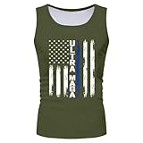 SRZYMJ Tanktop Herren, Herren Tank Top Workout Ärmelloser Hoodie Sport Fitness Muskelshirt Gym Kaputzenpullover ohne Taschen Hawaiihemd Herren Lustig Tank Top Sport Sweatshirtjacke Herren Armeegrün XL