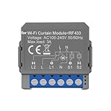 SMZhomeone Schaltermodul Für WiFi Vorhangschalter Ein/Aus + RF433 Funk-Jalousieschalter Intelligentes Modul 39 X 39 Mm Prozentuale Steuerung Der Fenstervorhangöffnung
