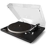 Blaupunkt TT 100 C Plattenspieler mit Deckel, gefederte Stand-Füße, Plattenspieler Retro mit Audio Technica MM System, Turntable, 2 Geschwindigkeiten, Abschaltautomatik, Antiskating, Riemen-Antrieb