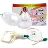 Frauen Brustpumpe Sex Saugglocke Brustsauger Milchpumpen Für Größere Brüste, Vakuum Milchpumpe Nippelstimulator Mit 2X Saugnapf & Handpumpe, Physisches Brustmassagegerät Sexspielzeug,D cup