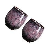 HOLIDYOYO 2 Stk Kung Fu Teetasse tee kocher teebecher tee sets tee glaser set Leichte Teetassen Teesieb Chinesischer Tee Teetasse und Untertasse Büro Teetassen zarte Teetassen Keramik rot