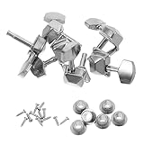 MAGICLULU Halbgeschlossene Gitarrenstimmwirbel aus Metall Stimmknöpfe für Akustik und E gitarre Langlebige Mechaniken Schutz vor Verschleiß Kompatibel für Gitarrenersatz