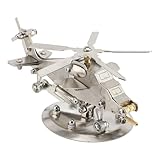 CHICIRIS Hubschraubermodell aus Metall, 3D-Bausatz mit Rotierendem Propeller und Einstellbarer Höhe für Pädagogisches Spielen, für das Arbeitszimmer zu Hause