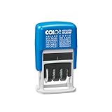 COLOP Wortbandstempel S120/W - enthält 12 unterschiedlicheTexte in einem Stempel, 6,80 x 2,60 x 4,60 cm