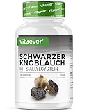 Schwarzer Knoblauch 15:1 Extrakt - 180 Kapseln mit 750 mg - Premium: Mit S-Allylcystein (SAC) - Fermentiert - Geruchslos - Laborgeprüft - Hochdosiert - Vegan - Premium Qualität