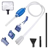 GBKDQQ Mulmsauger Aquarium, 5 in 1 Aquarium Reinigungsset, Aquarium Wasserwechsel (1.7M Schlauch), Aquarium Zubehör, Aquarium Sauger für die Kies und Sandreinigung