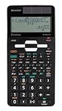 SHARP EL-W550TG Wissenschaftlicher Schulrechner (D.A.L.-Eingabe, Solar, WriteView) Schwarz