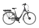 FISCHER E-Bike City, CITA ECU 1401 Elektrofahrrad für Damen und Herren, RH 44 cm, Frontmotor 32 Nm, 36 V Akku, anthrazit matt, 28 Zoll