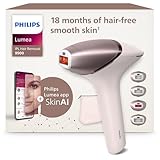 Philips Lumea IPL 9900 Series Haarentfernungsgerät mit SenseIQ & SkinAI Technologie – Alternative zur Laserhaarentfernung – 4 Aufsätze für Körper, Gesicht, & Präzisionsbereiche, kabellos (BRI951/00)