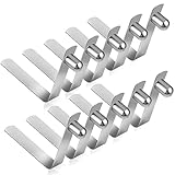 Teaaha 10 Stücke Kajakpaddel Push Snap Clips, Edelstah Druckknopf Clip Kajak Paddel Federklammern Zeltstange Clips Edelstahl Kayak Paddle Snap Button Clip Edelstahl für Zelte Kajak Paddel Zeltstange