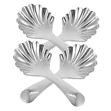 Cabilock 4 Stück Löffel aus Edelstahl Fruchtbecher Eiscreme Dessertbecher mit Nussbutterrührer dessertlöffel kaffeelöffel kleine Löffel zum Nachtisch Puddinglöffel Rostfreier Stahl Silver