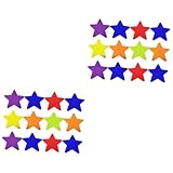 ABOOFAN 24 Stück Teppich-Aufkleber, Stern, Teppichmarker, bunt, Teppichmarker, für Zuhause, selbstklebend, Nylon, Sternform, Kinder