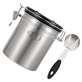 HOLIDYOYO Versiegelte Glasdose Für Getreide Luftdichter Aufbewahrungsbehälter Mit Löffel Ideal Für Trockene Lebensmittel Snacks Und Küchenorganisation Eleganter Deckel Für