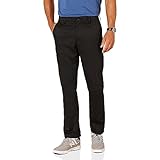 Amazon Essentials Herren Golf-Stretchhose, Gerade Geschnitten, Schwarz, 34W / 32L