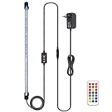 VARMHUS Tauchen Aquarium Licht,Aquarium LED Beleuchtung Die Fernbedienung kann 13 Farben und 5 Helligkeitsstufen einstellen,24/7 Automatischer Öffnungs-Schließzyklus und Dreistufiger Timer (RGB, 57cm)