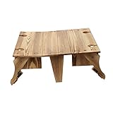 Happyyami 1Stk Klapptisch tragbarer Tisch klappbarer Beistelltisch Campingtisch Multifunktionstisch Holztisch Portable Table holzpalette Tisch für den Außenbereich tragbarer Korb