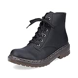 Rieker Damen Schnürstiefel 78240, Frauen Stiefel,schnürboots,halbstiefel,schnürung,Boots,Winterstiefel,Winterschuhe,schwarz (00),39 EU / 6 UK