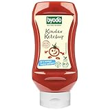 Kinderfreundlicher Bio-Ketchup ohne raffinierten Zucker von Byodo – 2 x 300 ml Squeeze Flasche, Bio Kinder Ketchup, Satte 85% Tomatenmark-Anteil, Mit Süße aus der Agave