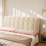HORLSKI Milchsamt Kopfteilbezug Für Einzelbett Doppelbett King-Size Bett Rutschfester Staubdichter Bezug Für Das Bett-Kopfteil Geeignet Für Schlafzimmerdekoration,E,190cm