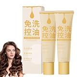 Flauschiges Ölkontrollshampoo, Flauschiges Ölkontrollshampoo ohne Ausspülen, Leave-In-Ölkontrollshampoo, Trockenshampoo, Flauschiges Haarshampoo, Flauschiges Trockenhaarshampoo ohne (2 Stück)