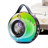 Party Lautsprecher - 360 -Grad -Soundsystem für Auto und Hinterhof | Langlebige Bauchmuskeln mit farbenfrohen leichten Effekten, immersive Stereoanlage, ideal für Zuhause, Terrasse, Büro, R