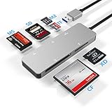 USB3.0 Kartenleser, 6-in-1 Aluminium USB 3.0 Kartenleser, USB 3.0 Hochgeschwindigkeits TF / SD/ MS/ M2/ XD/ CF Speicherkarten Solt Combo Adapter