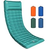 TENXSNUG Extra Dicke isomatte selbstaufblasend, Bequemste luftmatratze Camping für Rucksack Reisen, Autoreisen und Wandern, kompakte und leichte Isomatte Camping Pfaublau