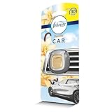 Febreze Auto Lufterfrischer (2 ml) Vanille, Starterset, Auto Duft gegen Gerüche (Verpackung kann variieren)
