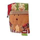 MoSundi Dekorative Stuhlhussen mit Weihnachtsmann und Schneemann für Weihnachtsessen und Veranstaltungen (Clu)