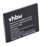 vhbw Akku kompatibel mit Alcatel One Touch OT-4030X, OT-4037V, OT-5020, OT-5020D Handy Smartphone Telefon (1300mAh, 3,7V, Li-Ion)
