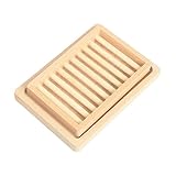 Alipis Seifenständer abtropfen Lassen selbstentleerender Seifenhalter Nachfüllung Selbstklebender Seifenhalter Wieder auffüllbar seifenbox soap Holder Seifenschale Seifen Halter Bambus
