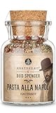 Ankerkraut Pasta alla Napoli, Bud Spencer Edition, Mischung würzender Zutaten für Pasta, mit Tomatenchips, Meersalz, Knoblauch, Basilikum, Oregano und Pfeffer, 95 g im Korkenglas
