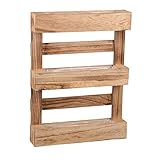 UNUS Pflanzkasten Outdoor Deko Paletten Design, 60,5 x 45 x 8,5 cm, Blumenkasten Balkon, Wanddeko Holz geflammt