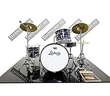 Music Legends Collection Ludwig Vintage Classic Set Tribute Miniatur-Schlagzeug 25cm Sammlerbox Silber