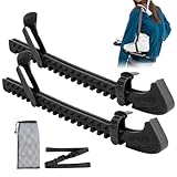 BOOSTEADY Schlittschuhschutz Verstellbarer Spatenschutz Kufenschoner für Eishockeyschlittschuhe 1 Paar Schlittschuh Schutzhüllen, Schwarz