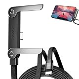 Generisch 240-W-Schnellladekabel mit geflochtener Ummantelung, integriertem Handyhalter, 1,5 m langem USB-C-zu-USB-C-Ladekabel und Faltbarer, unsichtbarer Halterung, 90°-Winkelstecker (Boxed)