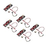 HOMSFOU 5 Sätze Grafikkarte Verlängerungskabel Computerzubehör Pcie 1x Bis 16x Extender Pci-e 1x Auf 16x Adapter Pci-Express-Extender Pci-e 1x Bis 16x Extender Pci-e-Adapter Rot Kupferkern